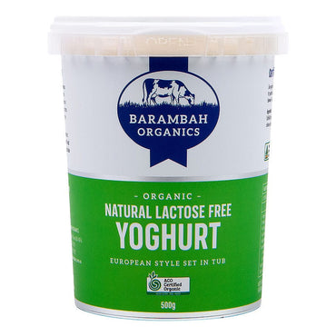 Barambah Organics Lactose Free Natural Yoghurt 500g